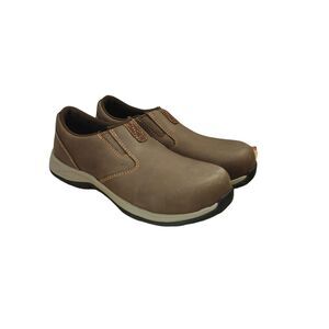 Red Wing Shoes Womens 9 B ComfortPro 2308 Slip On Safety Work Shoe Brown Leather